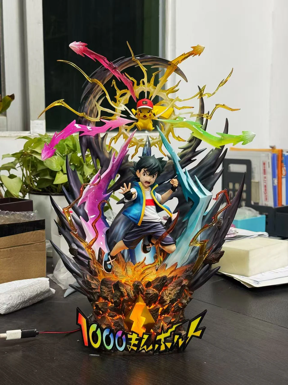 Pokemon - Ash Ketchum & Pikachu Thunderbolt | 1:8 Resin Statue | by White Noise Studio - Image 5