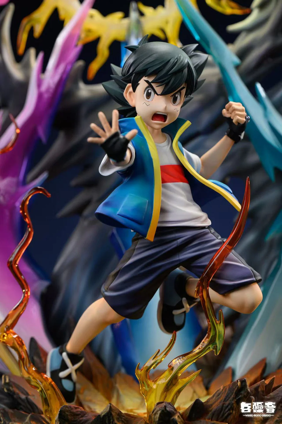 Pokemon - Ash Ketchum & Pikachu Thunderbolt | 1:8 Resin Statue | by White Noise Studio - Image 6